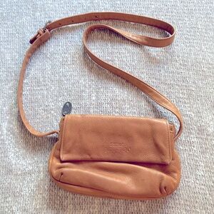 Stone Mountain Leather Crossbody Bag Bird Print Lining Retro Classic